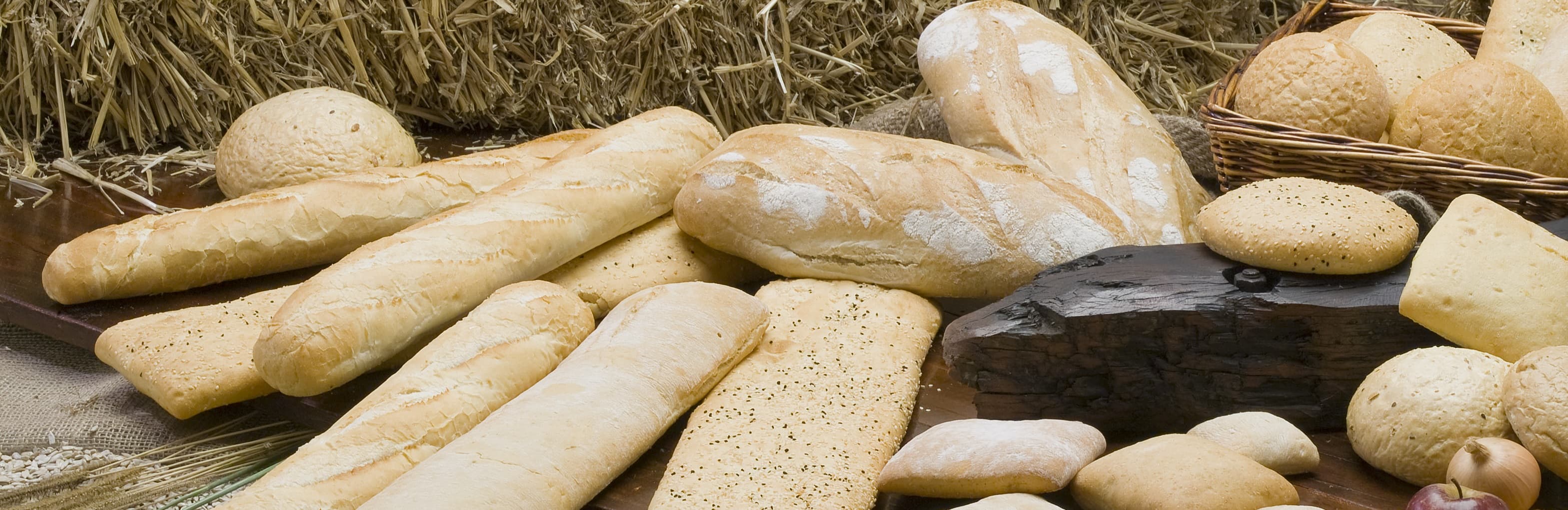 Freshly baked French croissants